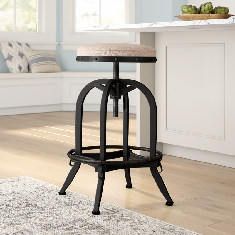 Besly Adjustable Height Swivel Bar Stool & Reviews Birch Lane